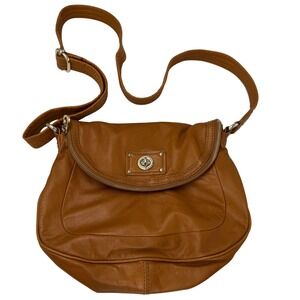 Marc by Marc Jacobs Totally Turnlock Natasha‎ crossbody bag in leather Cognac